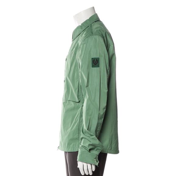 BELSTAFF Rail Overshirt Jacket Men Sz Medium New Sample Green Tactical - Picture 2 of 5